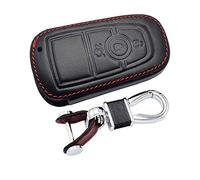 Happyit Custodia in Pelle per Chiave Auto per Ford 2018 2019 Mustang 3 Pulsanti Telecomando Chiave Protezione Accessori Portachiavi