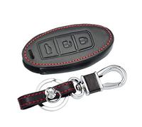 Happyit - Custodia in pelle per chiave auto, portachiavi per Nissan Qashqai Pathfinder Versa Tidda Murano Rogue X-Trail 3 pulsanti