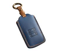 Happyit Custodia in pelle per chiave telecomando auto per Renault Koleos Kadjar Megane Talisman Captur Espace Clio 2016-2023 Dacia Duster 2023 4 pulsanti, Blu