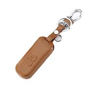 Happyit Custodia in pelle per portachiavi auto Mazda 2 3 6 CX-5 CX5 Axela Atenza CX-7 CX-9 MX5 2 tasti Smart Keychain (marrone)