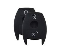 Happyit Custodia in silicone per chiave auto per Mercedes Benz Classe A180 A200 A260 2 pulsanti guscio chiave a distanza (nero)
