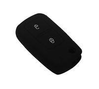 Happyit Custodia in silicone per chiave auto, per VW Volkswagen Amarok Polo Golf 4 5 6 MK4 Bora Jetta 2 pulsanti (nero)