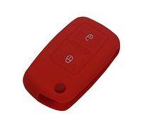Happyit Custodia in silicone per chiave auto VW Amarok Polo Golf 4 5 6 MK4 Bora Jetta 2 pulsanti (rosso)