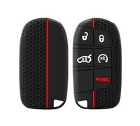 Happyit Custodia in silicone per tasti remoti Compatibile con Jeep Renegade Compass Grand Cherokee for Chrysler 300C Wrangler Dodge 5 Pulsanti