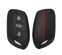 Happyit Custodia in silicone per tasti remoti per MG4 MG5 MG6 MG3 MG7 MG ZS EV HS EHS ZX GT Roewe RX3 RX8 ERX5 RX5 I6 I5 3 Pulsanti (Nero+linea rossa)