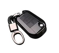 Happyit - Custodia per chiave elettronica auto, con portachiavi, in fibra di carbonio e ABS, per Peugeot 508/301/2008/3008/408, Citroen C4L/Cactus/C5/C2/C3/C4/C6/C8/Picasso/Xsara Nero A