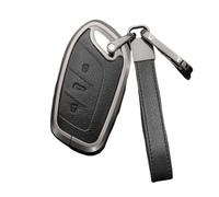 Happyit Custodia per chiavi auto in lega di zinco per Roewe RX3 RX8 ERX5 RX5 I6 I5 MG4 MG5 MG6 MG3 MG7 MG ZS EV HS EHS ZX GT 3 tasti (Nero+Grigio)