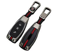 Happyit - Custodia per chiavi dell’auto a 3 pulsanti, in lega di zinco + silicone (B, colore opaco)