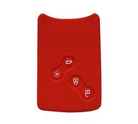 Happyit Custodia per telecomando auto a 4 pulsanti, in silicone, per Renault Clio, Scenic, Megane, Duster, Sandero, Captur, Twingo, Koleos, Red