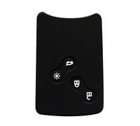 Happyit Custodia per telecomando auto a 4 pulsanti, in silicone, per Renault Clio, Scenic, Megane, Duster, Sandero, Captur, Twingo, Koleos Nero