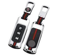 Happyit Custodie per Chiavi Auto in Lega di Zinco per Honda PCX 150 X-ADV SH125 Scoopy SH300 Forza Super Cub 125 300 (3 Pulsanti Argento)