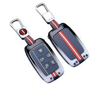 Happyit Lega di Zinco+Silicone Custodie per Chiavi Auto per Land Rover A9 Range Rover Sport Evoque Freelander Discovery 4 Jaguar XE XJ XJL XF (Grigio)