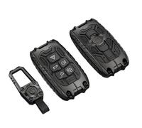 Happyit Portachiavi in lega di zinco portachiavi protettivo per Land Rover Discovery Freelander Range Rover Sport Evoque 2021-2024 5 pulsanti (Nero+Fibbia quadrata)