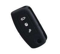 Happyit Silicone Auto Chiave Copertura Remota Caso per Ford Fiesta Focus 2 Ecosport Kuga Escape MK2 3 Pulsanti Chiave Flip (Nero)
