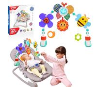 HappyKidsClub Arco Giochi Passeggino Neonato, Culla e Ovetto, con Aggancio Universale, Giochi & Regalo per Neonato (Giardino)