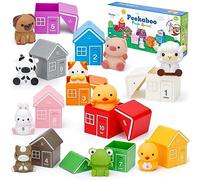 HappyKidsClub Giochi Bambini Montessori 1 2 3 anni, Animali Fattoria Ordinare i Giocattoli, Regalo e Giocattoli per Bimbo (Stile 2)