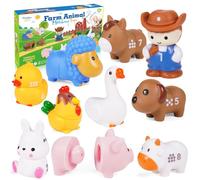 HappyKidsClub Giochi Bambini Montessori 1 2 3 anni, Animali Fattoria Ordinare i Giocattoli, Regalo e Giocattoli per Bimbo (Stile 1)