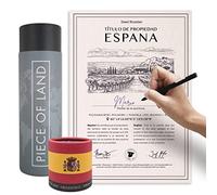 happylandgifts® Vero Pezzo di Terra - Spagna | Regalo insolito per la Famiglia e Gli Amici | Certificato di proprietà terriera Personalizzato | Regali spagnoli | Madrid | Barcellona