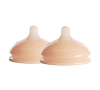 HappyMami, Tettarella Personalizzabile, Adattabile alla forma del tuo Seno, Tettarella per Biberon, Silicone di Grado Medico, Senza Bisfenolo A, Doppio Sistema Anticolica (Set 2 tettarelle)