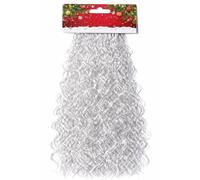 happymas Lametta per Natale come decorazione e abbellimento per l'Avvento a Natale - Albero di Natale & Albero di abete (Argento)