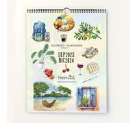 HappyMots Calendario da parete 2023 2024 | 16 mesi set Dal 2023 al dicembre. 2024 | Calendario 2024 Organizzatore mensile | Formato A3 | Con spazio per puntare