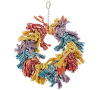 happypet Flossin Anello Giocattolo per Uccelli, Grande, Resistente, da Appendere, Divertente, interattivo, per Arrampicata, Altalena, Esercizio Fisico, Gabbia Accessorio per pappagalli, calopsitte