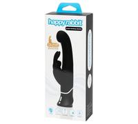 Vibratore per Punto-G e Clitoride Happyrabbit con Stimolatore Flessibile e Ricaricabile, Impermeabile (nero)