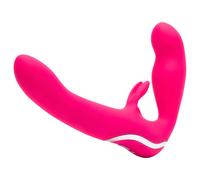 Vibratore Senza Bretelle con Orecchie da Coniglio - Happyrabbit (rosa)