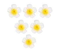 Happysnow 100 pezzi di schiuma bianca hawaiana Frangipani, plumeria, fioritura, , ghirlanda fai da te, decorazione per matrimoni, 5 cm