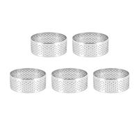 Happysnow perforato per torte in acciaio , 5 pezzi, 5 cm, per torte perforato, per fai da te, anelli per