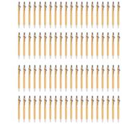 Happysnow Set di 80 penne a sfera di bambù e scrittura dispositivi, 40 pezzi inchiostro nero e 40 pezzi inchiostro blu