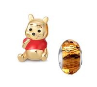 HappyStar bead charm da donna, charm donna argento sterling 925 Ciondolo Donna Argento Fascino per Bracciali e Collane