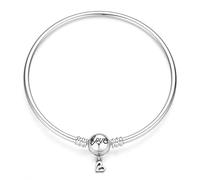 HappyStar Bracciale per charm, bracciale donna argento 925, Bracciale da donna, Bracciale classico dell'amore, compatibile con i charms Pandora.