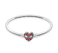 HappyStar Bracciale per charm, bracciale donna argento 925, Bracciale da donna, Bracciale classico dell'amore, compatibile con i charms Pandora.