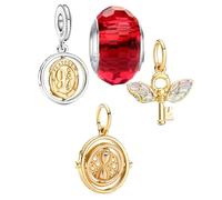 HappyStar charm argento 925,bead charm da donna, ciondolo combinato, I migliori regali per Sorelle e coppie, (perline distanziatrici incluse)