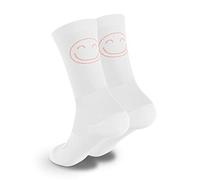 HappyTraining Calze sportive Happy Basics White&Rose traspiranti, divertenti, unisex, senza punti, per Crossfit, Corsa, Ciclismo, Palestra, Running
