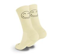 HappyTraining Calze sportive Happy Basics Yellow traspiranti, divertenti, unisex, senza punti, per Crossfit, Corsa, Ciclismo, Palestra, Running