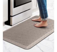 HappyTrends Tappeto da cucina anti-fatica, 43,9 x 71,1 cm, antiscivolo, impermeabile, ergonomico, comodo tappetino per cucina, pavimento, casa, ufficio, lavanderia, cachi