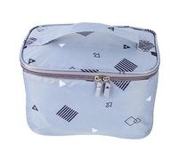 Happyyami 1 Pz Scatola per trucco manuale impermeabile Borsa per il trucco con specchio pochette da viaggio per il trucco borsa per il trucco borsa da toilette washbag Panno Oxford