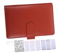 Happyyami 1 Set Agenda Budget Cash Notebook Portatile con Buste Trasparenti Organizer per Pianificazione Finanziaria Raccoglitore con Etichette Autoadesive e Scomparti Nascosti per Carte e