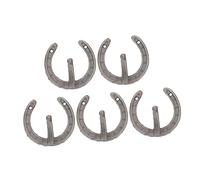 Happyyami 1 Set Allacciare Gancio della Porta Ganci A Ferro di Cavallo per Muro Appendiabiti Ganci A Muro Portaabiti Hanger Ganci di Vestiti Gancio per Appendere al Muro Ferro da Stiro 5 Pz