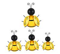 Happyyami 1 Set Decorazione della Parete delle Api Peluche Accessori da Giardino Favo - Decorazione Casa Ciondolo da Appendere A Forma di Ape Scultura da Parete Ape Ferro da Stiro 4 Pz