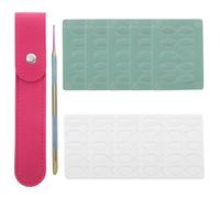 Happyyami 1 set di raschietto per spingere le cuticole a doppia testa in acciaio inossidabile, strumento per la cura delle unghie con fogli di carta vetrata, borsa per unghie delle mani e dei piedi,