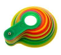 Happyyami 1 Set Misuratore Di Diametro Per Calibro Di Misurazione Del Diametro Di Misurazione Della Anello Di Misurazione Degli Agrumi Cerchio Calibro Abito Il Plastica Brutto Arancione