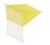 Happyyami 10 Pezzi Bandiere Triangolari con Bamboo per Pubblicità e Leggere e per Esterno