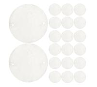 Happyyami 100 Pezzi Shells Rotonde in Guscio Bianco 4cm Due Fori, Accessori Versatili per Decorazione Fai da Te e Progetti Creativi di Artigianato
