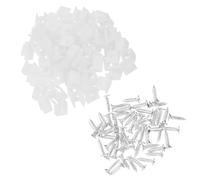Happyyami 100pezzi Clip Fissaggio Strisce LED in Plastica Leggera per Luci Adesive Supporto Sicuro per Striscia LED in Cucina Soggiorno Esterni e Tv