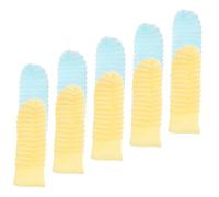 Happyyami 10pezzi Spazzolino Da Dito Per Cani Di Piccola Taglia Realizzato in Sicuro Rimuove Efficacemente Cibo Sporco e Tartaro Riduce Malattie Della Bocca e Delle Gengive