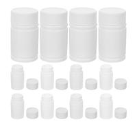 Happyyami 12 Pezzi Bottiglie Hdpe Bianco 20ml Contenitore per Medicinali Riutilizzabile Anti-perdita Bottiglie Piccole per Farmaci