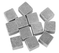 Happyyami 12 Pezzi Rocce Agghiaccianti Di Whisky Refrigeratore Di Ghiaccio in Raffreddare Le Rocce Del Whisky Pietre Di Whisky in Metallo Cubetto Di Ghiaccio Bere Marmo Pietra Fresco